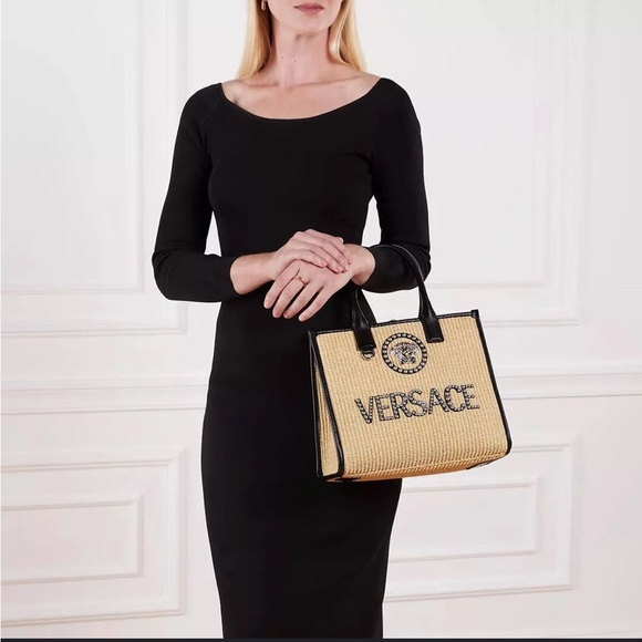 🌟SOLD🌟 NWT Versace Raffia Tote Bag - Picture 5 of 12